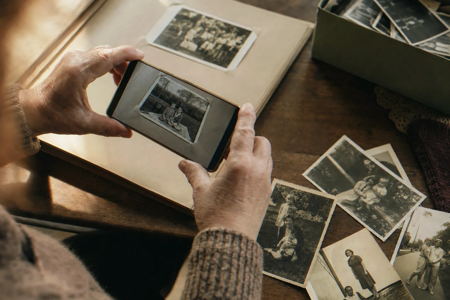 Turning photos and albums into a life story book