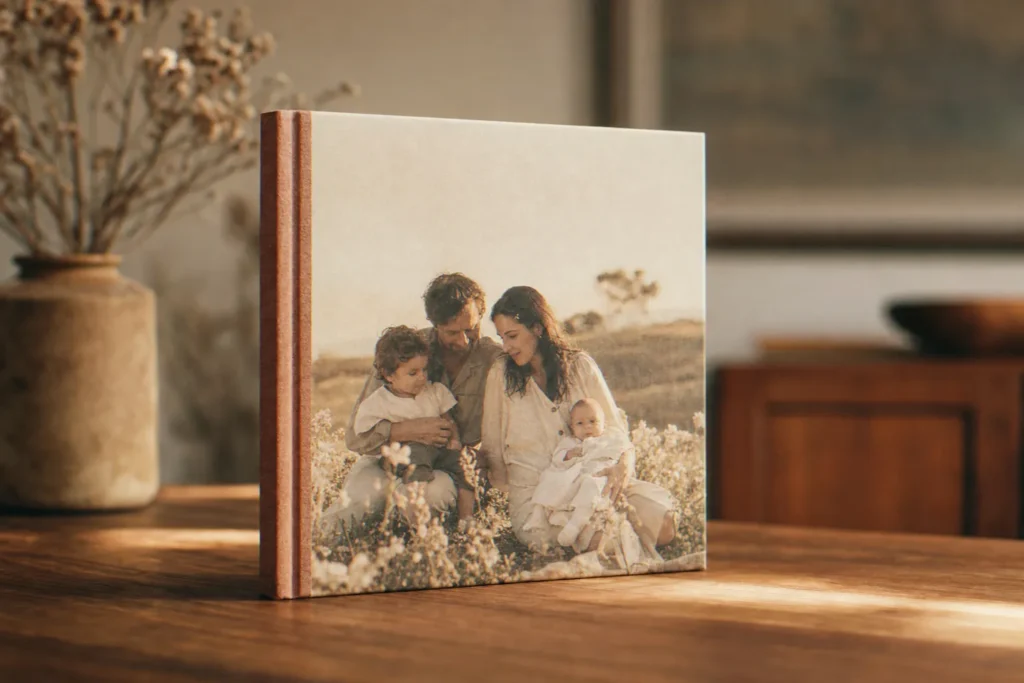 family scrapbook with memories