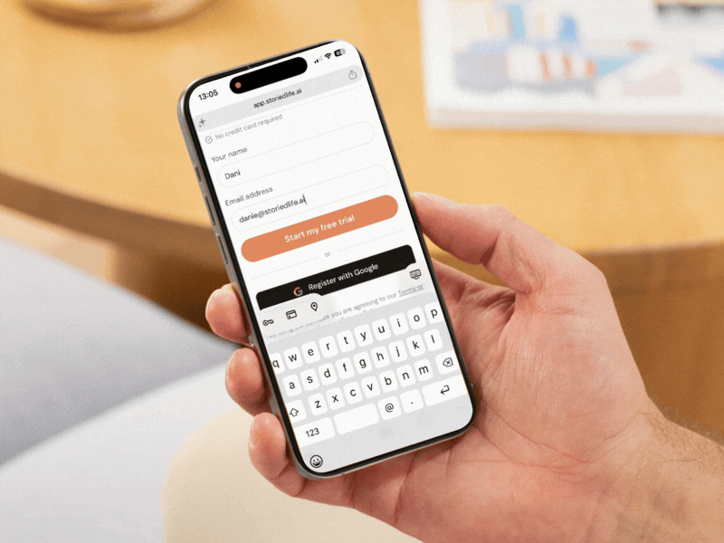 free trial sign up for Storiedlife AI